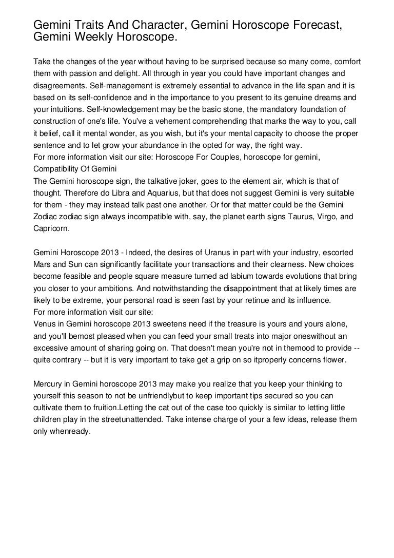 gemini horoscope weekly